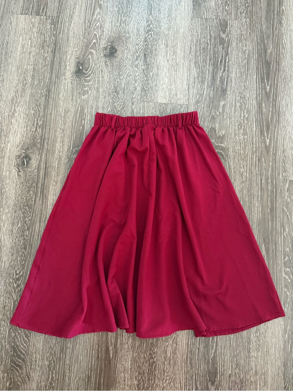 ModCloth Women's Burgundy Circle Skirt